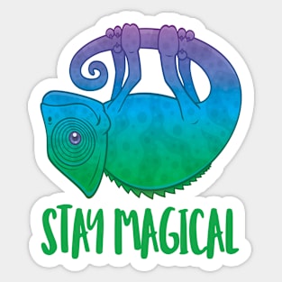Stay Magical Levitating Chameleon Sticker